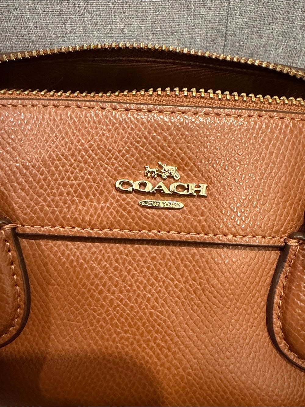 Coach Bennett Tan Leather mini Satchel Bag crossbody saddle brown - Picture 4 of 16
